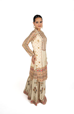Noor Sharara with Phulkari Embroidery by Well Groomed