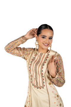 Noor Sharara with Phulkari Embroidery by Well Groomed