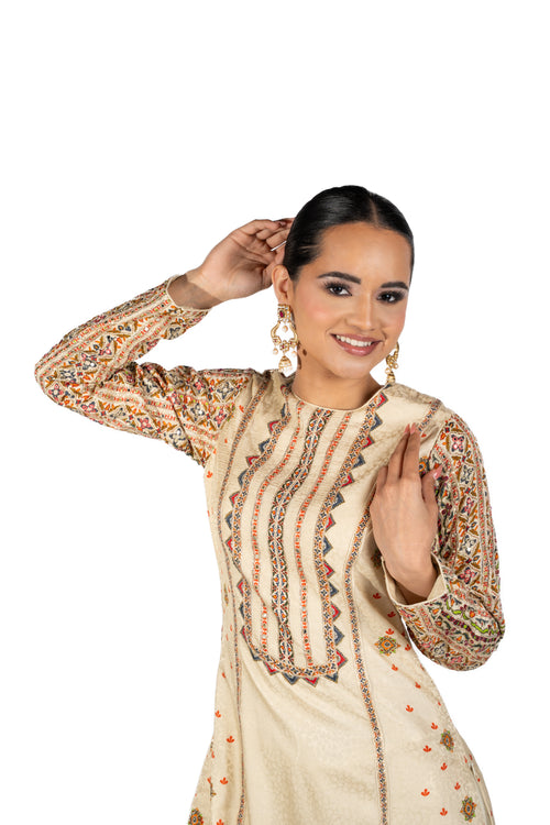 Noor Sharara with Phulkari Embroidery by Well Groomed
