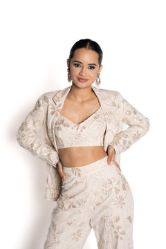 Amaya Embroidered Pant Suit by Well Groomed