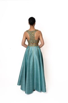 Blue Sikka Lengha