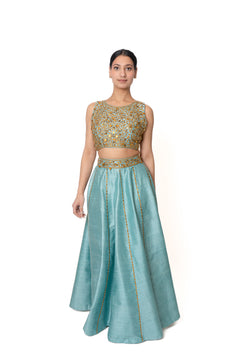 Blue Sikka Lengha